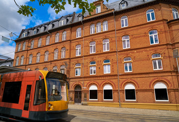 Plakat Nordhausen downtown facades Thuringia Germany