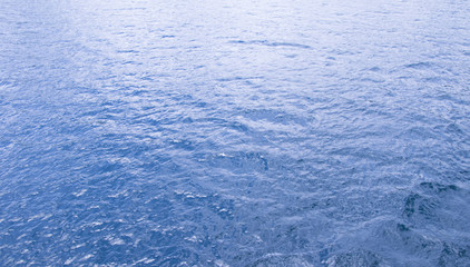 Blue sea surface with waves