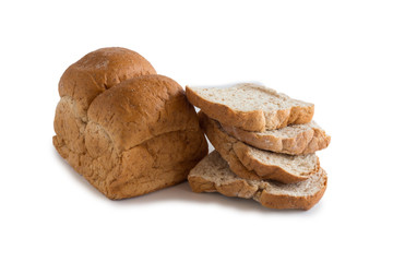 Various of Bread, french baguette isolated on white background
