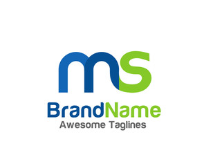 creative Letter MS logo color design elements. simple letter MS letter logo,Business corporate letter MS logo design vector