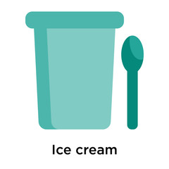 Ice cream icon isolated on white background