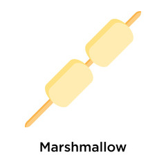 Marshmallow icon isolated on white background