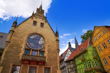 church Quedlinburg facade in Harz Germany