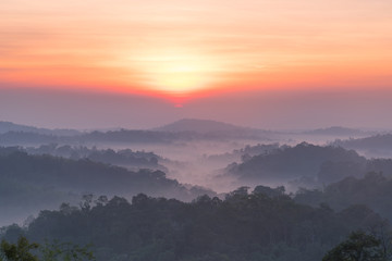high angle view. cloud mountain sky. sunrise, sunset
