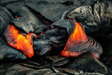 Hot lava on the Big Island of Hawaii