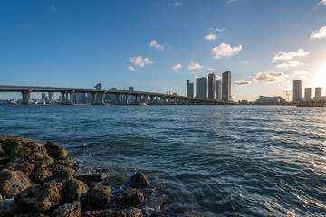 Obraz premium Golden Hour over Biscayne Bay