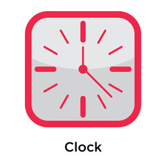 Clock icon isolated on white background