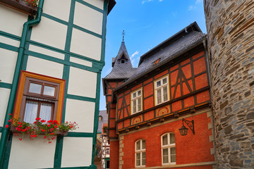 Stolberg facades in Harz mountains Germany