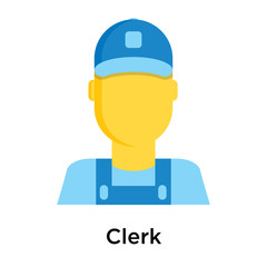 Clerk icon isolated on white background