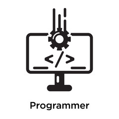 Programmer icon isolated on white background