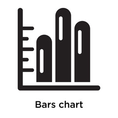 Bars chart icon isolated on white background