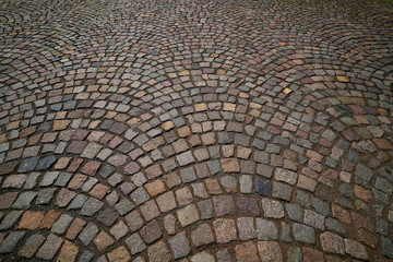 Naklejka premium Stolberg cobblestone paving in Harz Germany