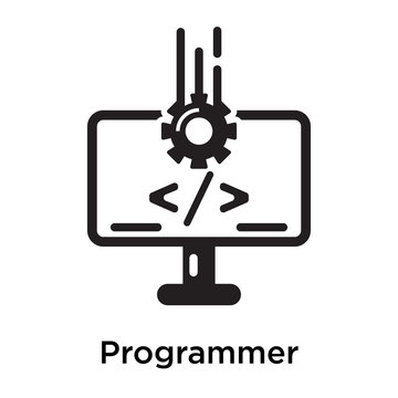 Programmer icon isolated on white background