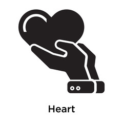 Heart icon isolated on white background