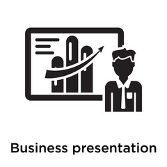 Business presentation icon isolated on white background