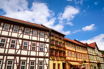 Fototapeta na wymiar Stolberg facades in Harz mountains Germany