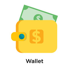Wallet icon isolated on white background