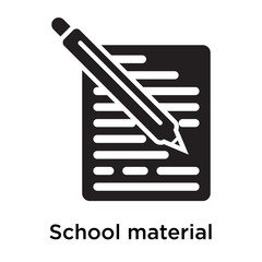 School material icon isolated on white background