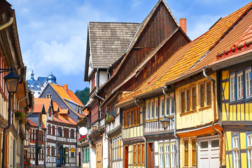 Fototapeta premium Stolberg facades in Harz mountains Germany