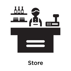 Store icon isolated on white background