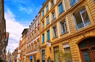 Fototapeta na wymiar Strasbourg Grand rue street facades in France