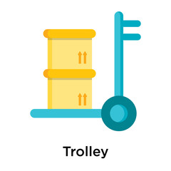 Trolley icon isolated on white background