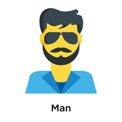 Man icon isolated on white background