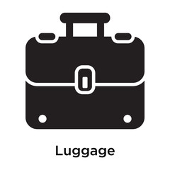 Luggage icon isolated on white background