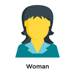 Woman icon isolated on white background