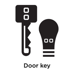 Door key icon isolated on white background