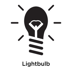 Lightbulb icon isolated on white background