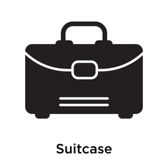 Suitcase icon isolated on white background