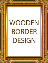 Gold photo frame with corner Thailand line floral for picture