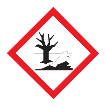 Standard Pictogam Of Environmental Hazard Symbol, Warning Sign Of Globally Harmonized System (GHS)