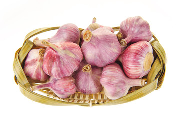 Garlic isolated on white background