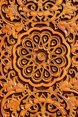 Background pattern from wood carving