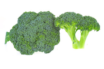 Vegetables broccoli on a white background