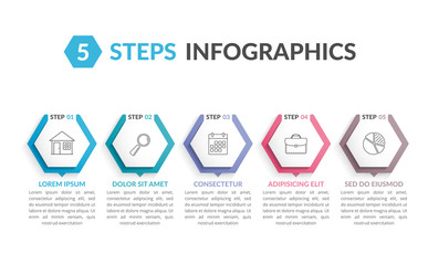 5 Steps Infographics