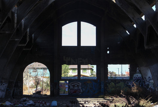 Galpon terminal de trenes abandonado