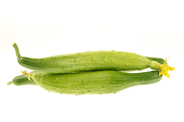 White background of cucumber