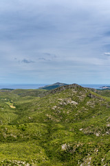 Fototapeta na wymiar Mallorca, Green living springtime nature landscape of mountainous coastline in eastern island holiday region