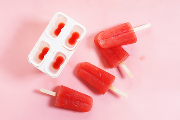red watermelon popsicles