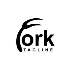 fork typography logo design