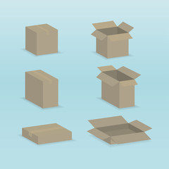 various cardboard illustrations