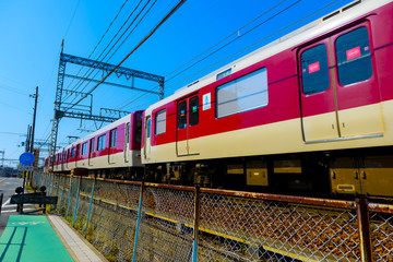 Obraz premium 近鉄奈良線の風景