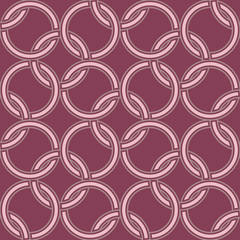 Geometric seamless pattern. Purple red background