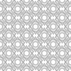 Black geometric seamless pattern on white background