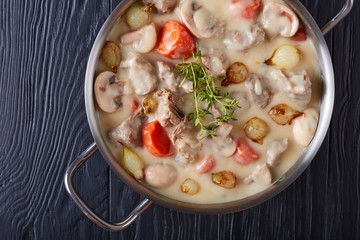 creamy veal stew or blanquette de veau