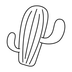 cactus plant icon over white background, vector illustration