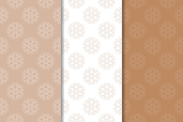 Brown and beige floral backgrounds